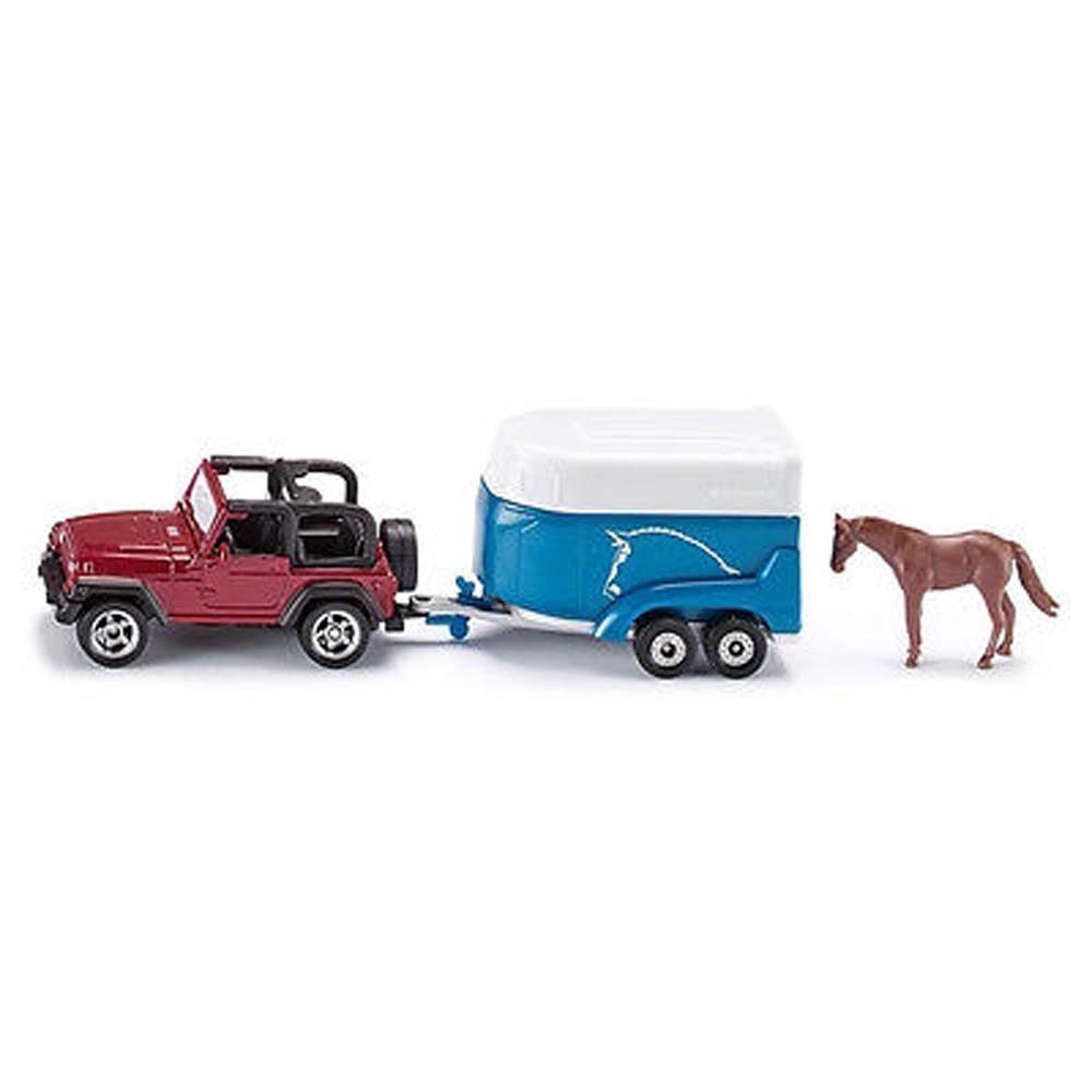 Jeep avec remorque a chevaux