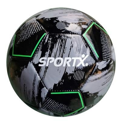 Balle de foot sportx gris-noir