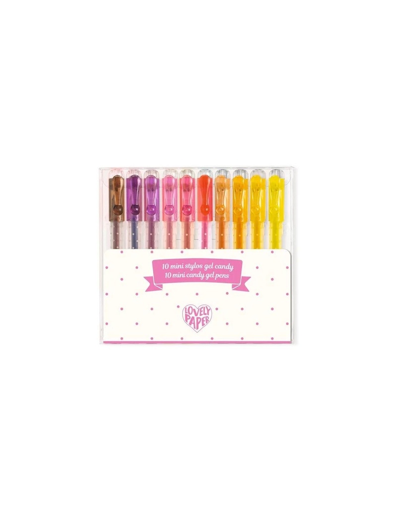 Mini stylos gel candy - lovely paper