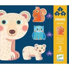 puzzle primo 9-12-16 pcs - dans la foret