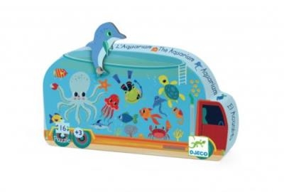 puzzle silhouette 16 pcs - l'aquarium