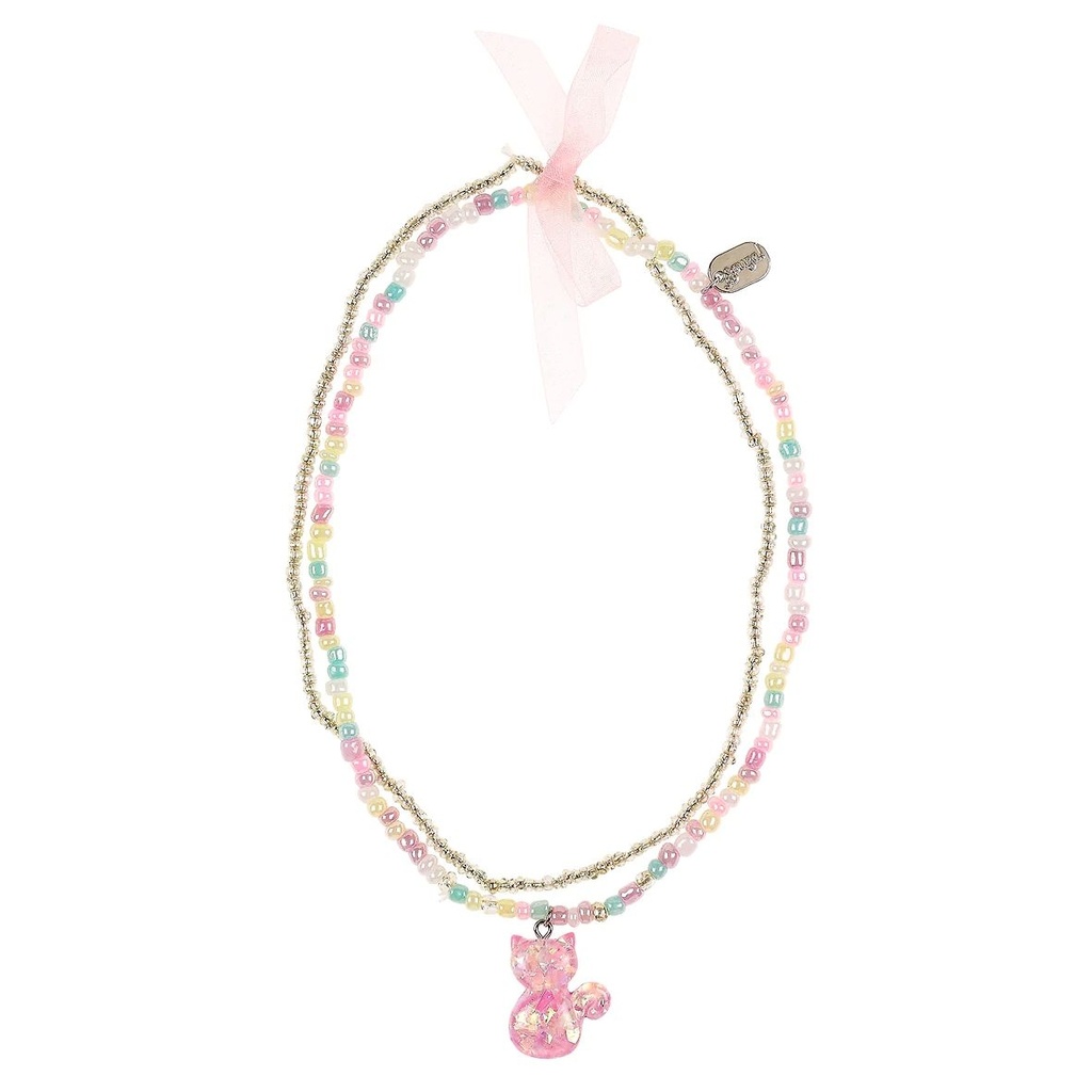 Collier Myranne chat rose (1 pc)