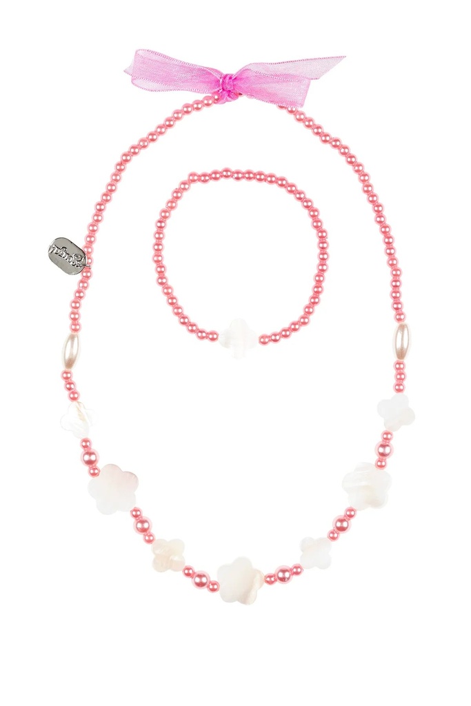 set collier et bracelet constance rose