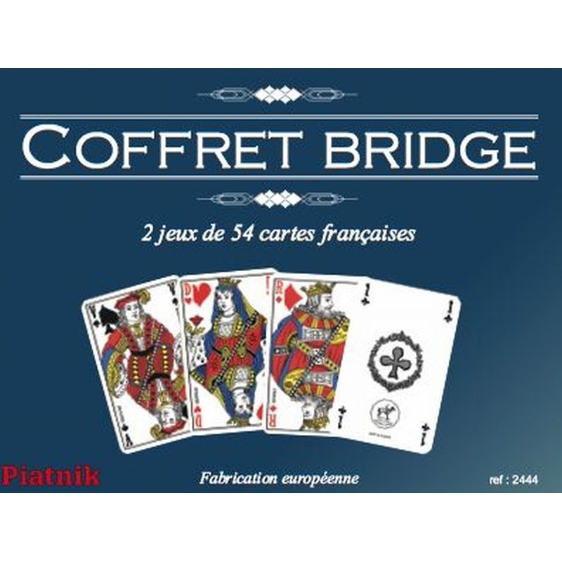 coffret de bridge francais 2x54 cartes