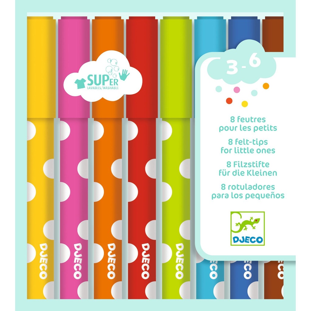 Les couleurs - 8 feutres pour les petits