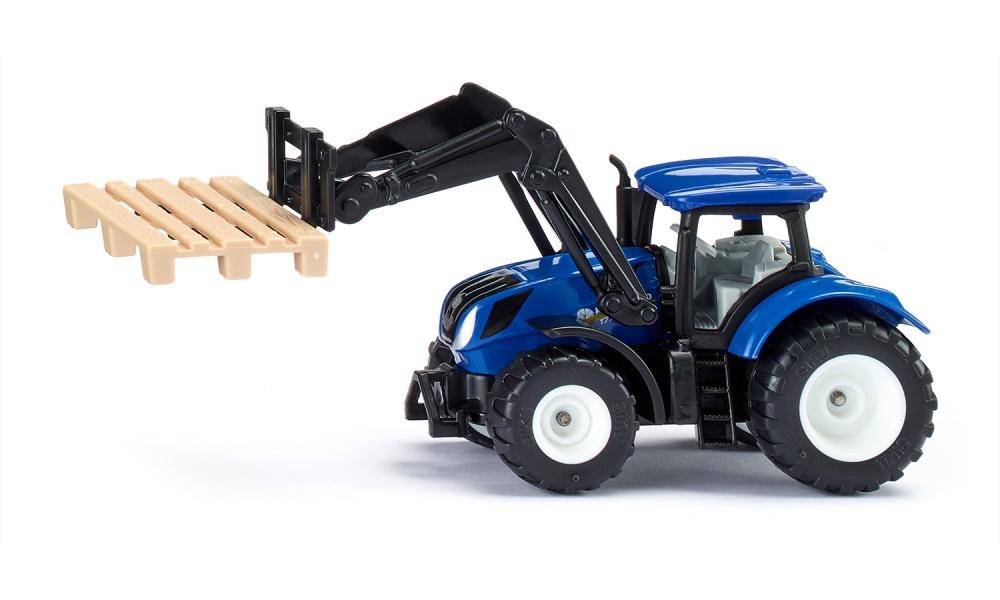 new holland avec fourche de paletter et palette incluse