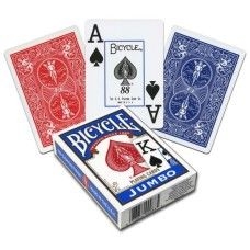 bicycle cartes de poker rider back jumbo