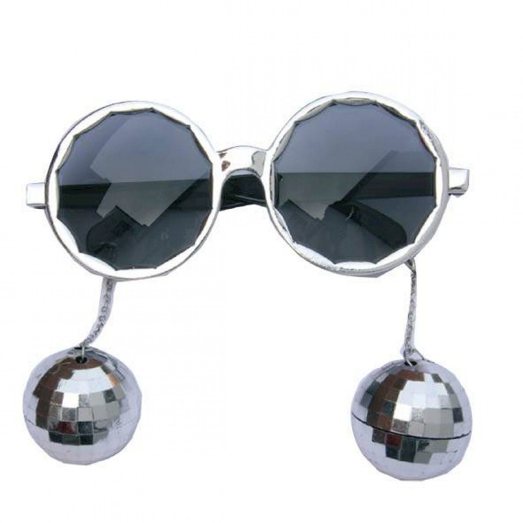 Lunette disco balles argent