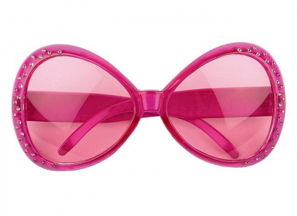 Lunette flashy strass rose