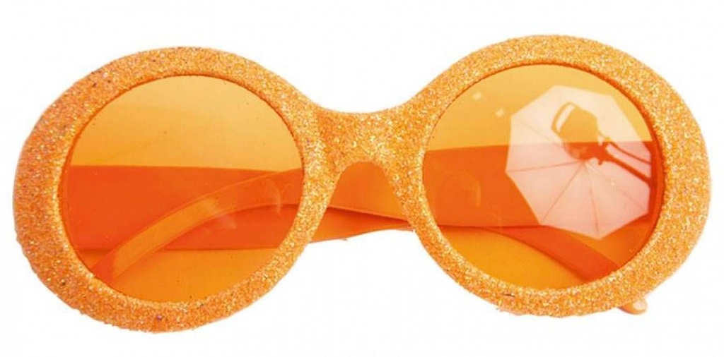 Lunettes paillettes orange