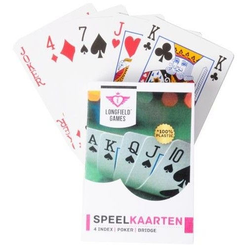 jeu de 54 cartes longfield plastifie