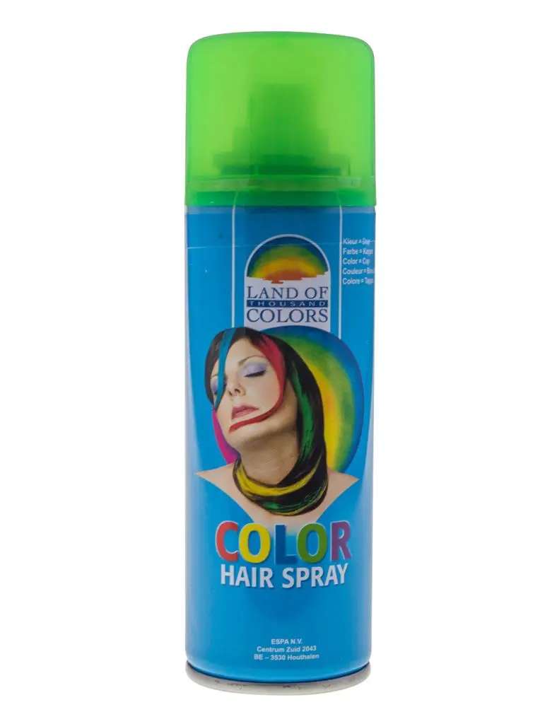 Spray cheveux vert