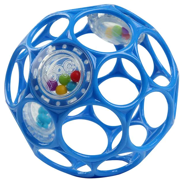 Oball rattle - Hochet balle bleu - 10cm