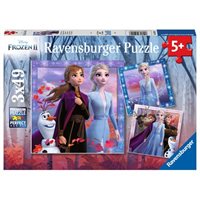 Ravensburger La Reine des neiges 2 Puzzle, 3x49 pièces