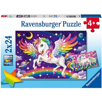 Puzzle 2x24 pièces - Licorne