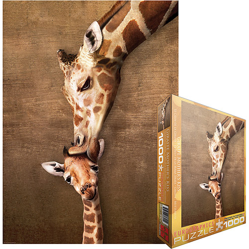 Puzzle 1000 Pièces - Le câlin de la Girafe 