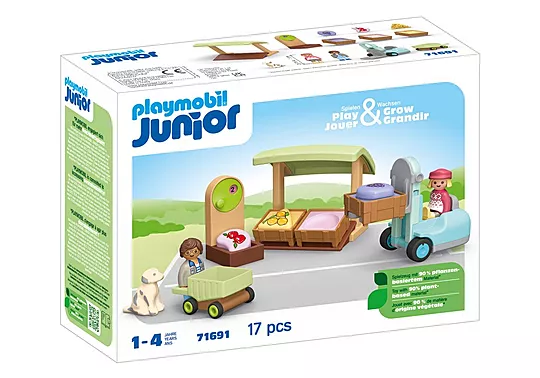 Junior : Etal de fruits et légumes bio