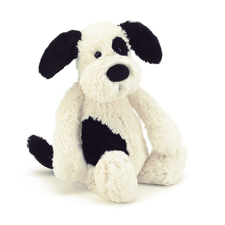 Jellycat - black & cream puppy