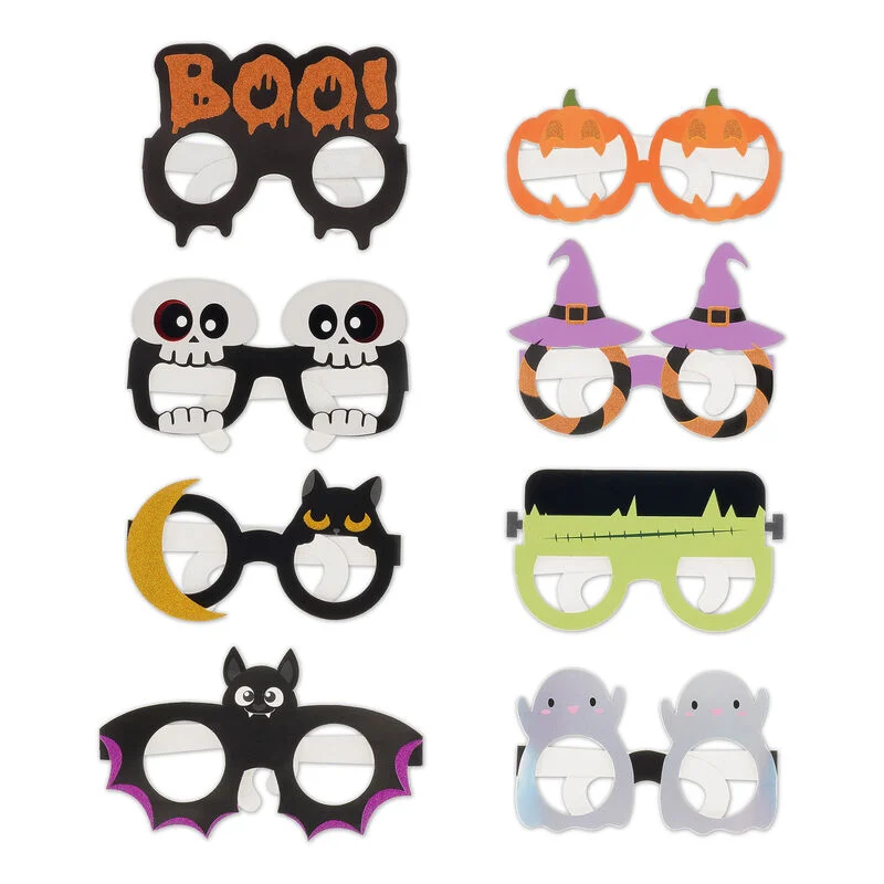 Set 8 paires de lunettes halloween