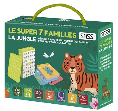 Le Super 7 Familles - La Jungle (Cartes et autocollants)