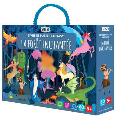 Livre et puzzle fantasy : La forêt enchantée (60 pièces)