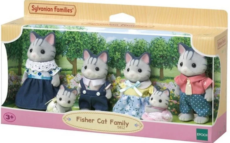 sylvanian - famille chats pêcheurs 