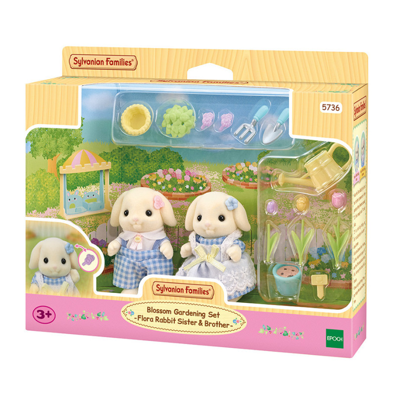 sylvanian - frère et sœur lapin bélier