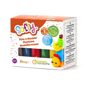 Softy - Assortiment 6 x 62g pâte à modeler enfant souple