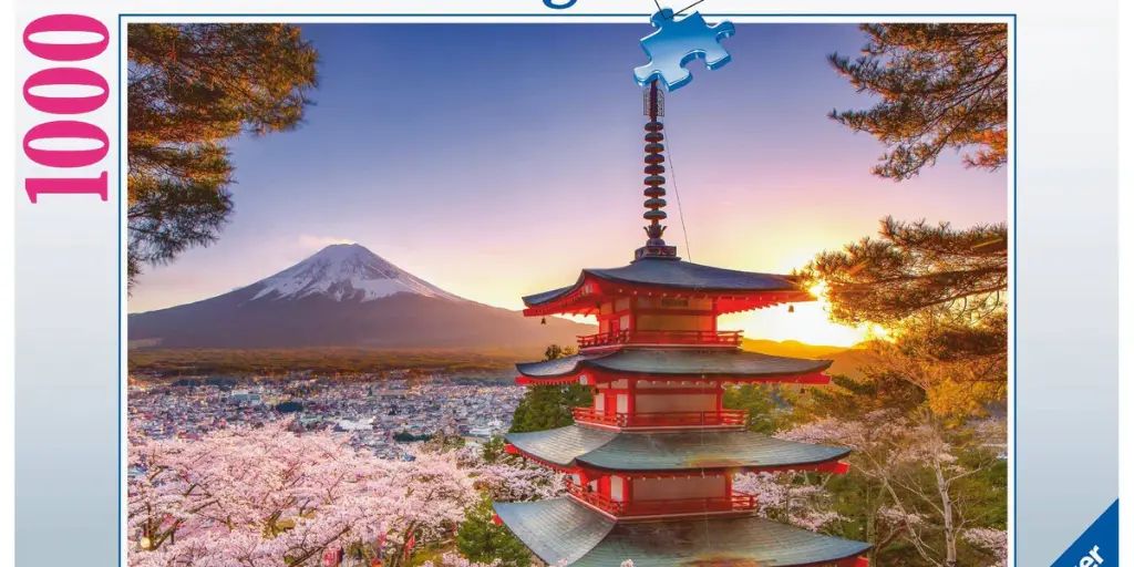 Puzzle 1000pcs - Cerisiers Mont Fuji