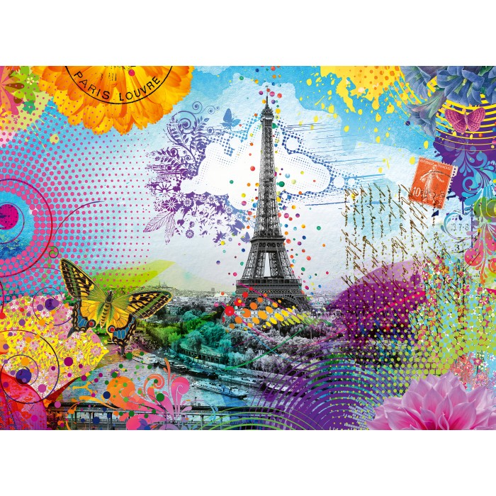 127222 Puzzle 500 p - Catre postale de Paris