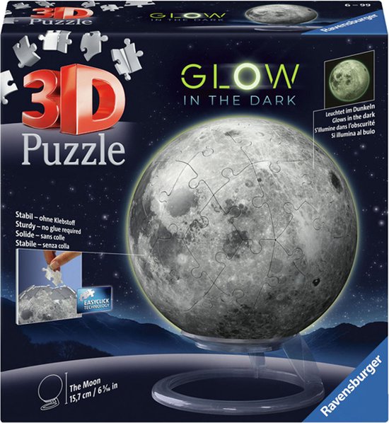 Puzzle 3D 548pcs - Lune illuminé