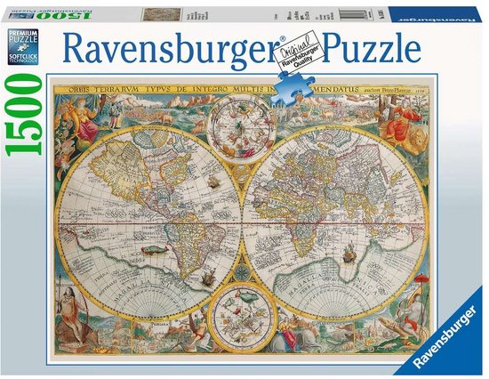 120007166 -  Puzzle 1500 pcs - Map monde