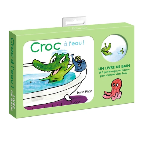 Croc à l'eau - livre de bain