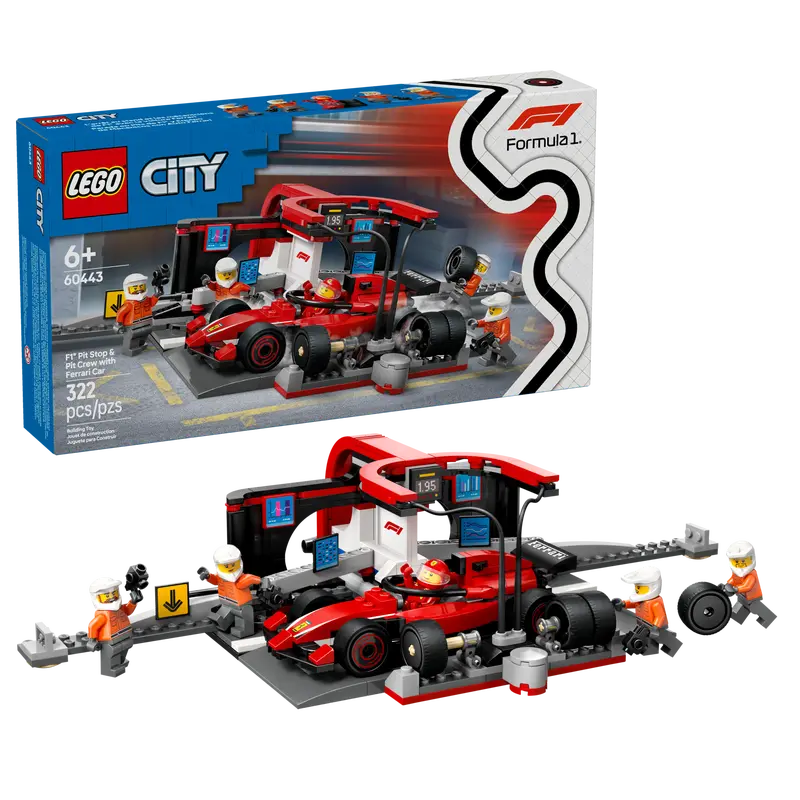 LEGO City 60443 - Arrêt aux stands de F1 & équipe avec Ferrari