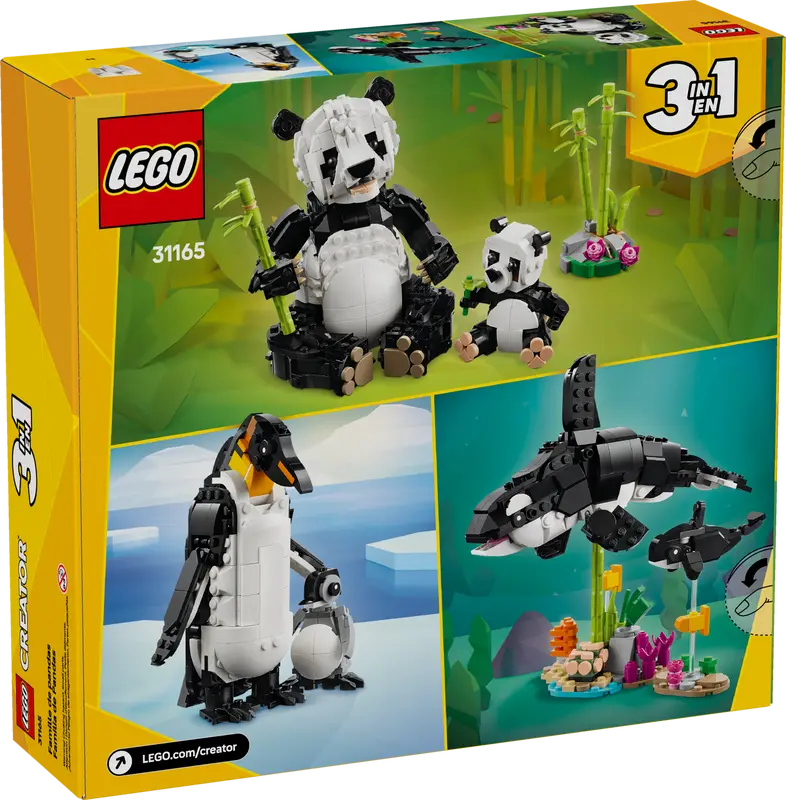 LEGO Creator 3-1 - Animaux sauvages : Famille de pandas 31165