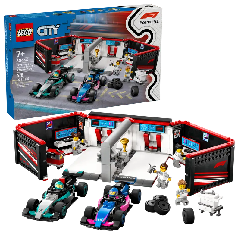 Lego City - Garage de F1 et voitures Mercedes-AMG et Alpine