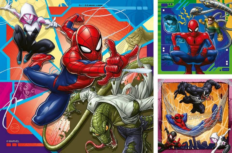 Puzzle 3x49 Pieces - Spiderman Marvel