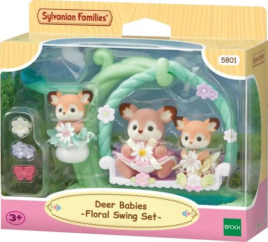 Sylvanian - Bébés Biche et balancelle 