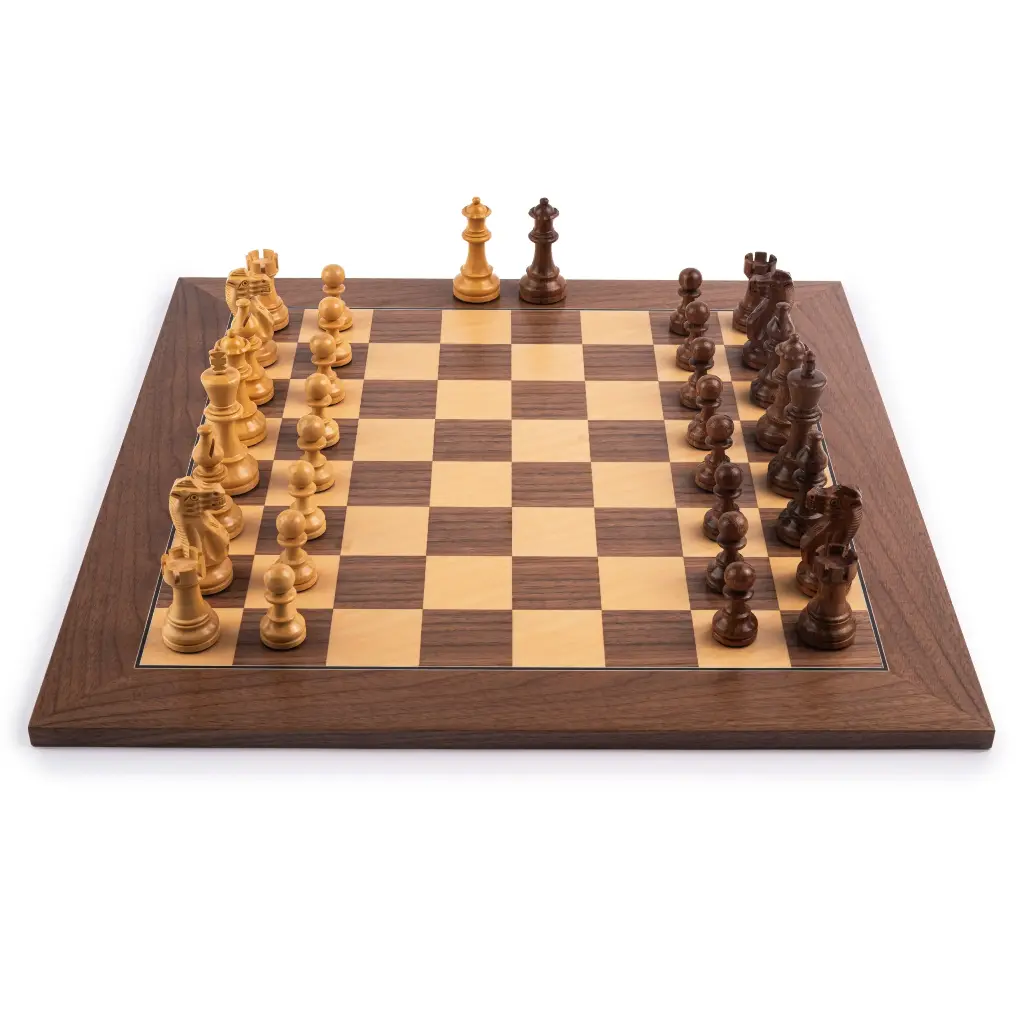 Jeu d'échecs noyer Nogal de luxe - pièces en Acacia