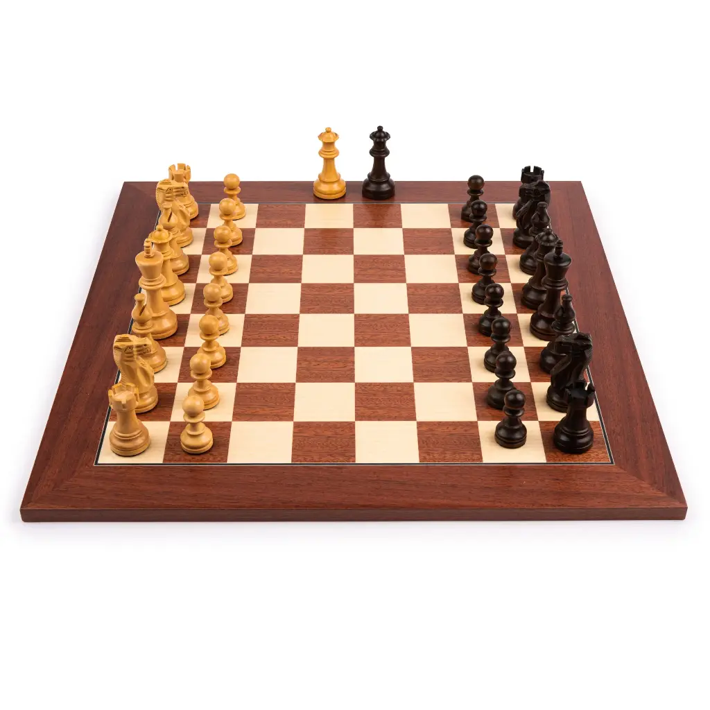 Jeu d'échecs Sapelli de luxe - pièces en buis