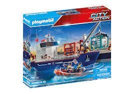 [Playmobil-70769] 70769- grand cargo avec bateau de douaniers