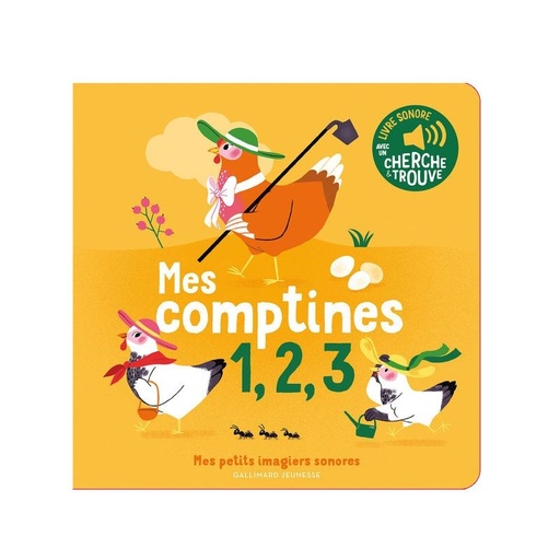 Gallimard - imagier sonore mes comptines 1,2,3