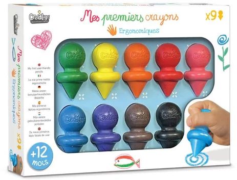 [CREALIGN-CL195] Mes premiers crayons ergonomiques - 9pcs