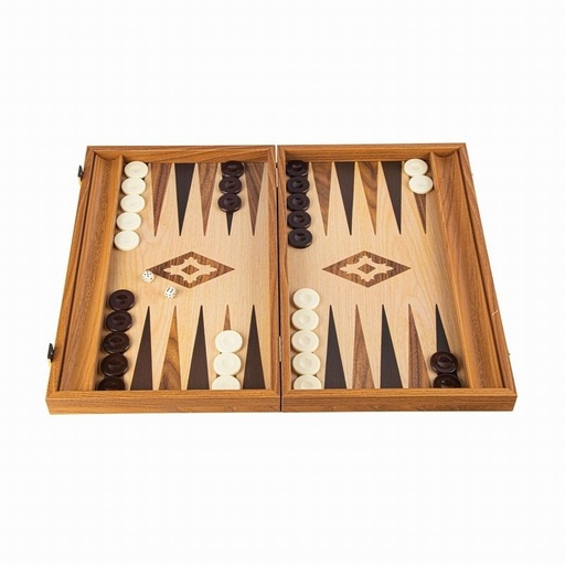 backgammon 38 cm type noyer