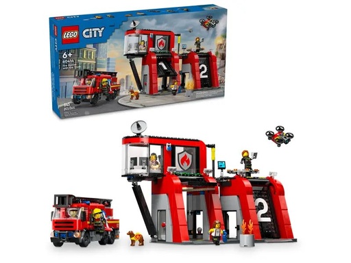 Lego City - Fire station with fire truck