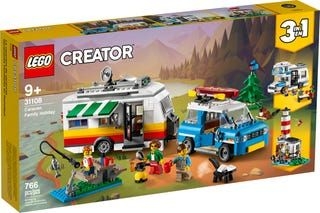 Lego creator 3 en 1 - les vacances en caravane en famille