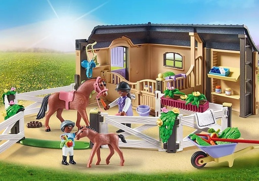 [Playmobil-71238] Etable et carrière pour chevaux