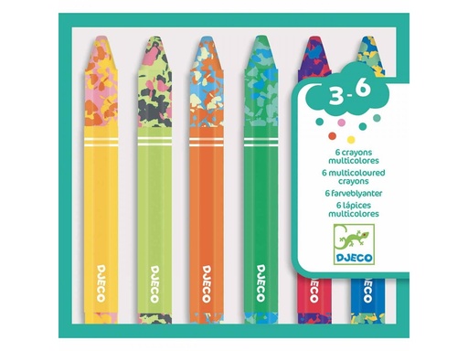 Crayons - 6 crayons multicolores