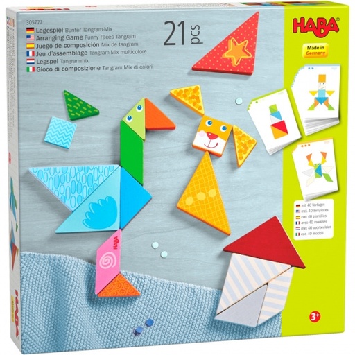 [HABA-305777] jeu d'assemblage tangram mix multicolore