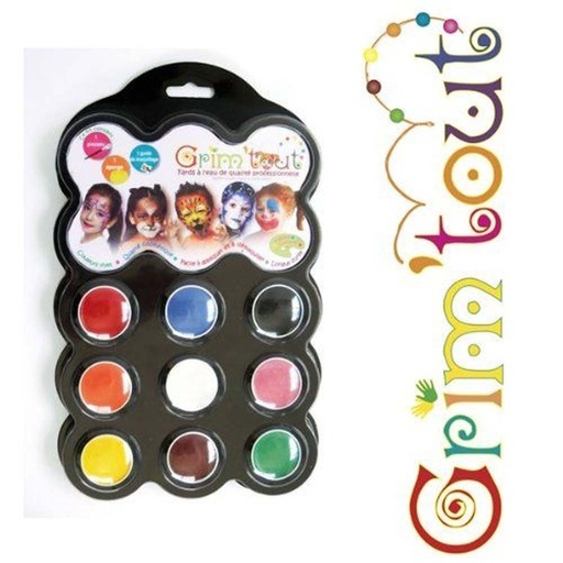 maquillage - set 9 couleurs carnaval